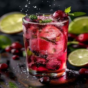 Cranberry Lime Sparkler
