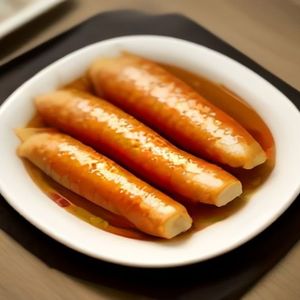 Sesame-Glazed Samboosa with Chicken and Spices