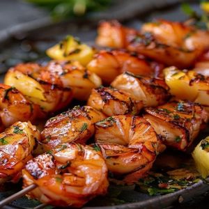 Grilled Shrimp and Pineapple Skewers