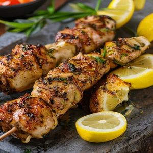Lemon Rosemary Chicken Skewers