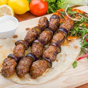 Arabic Roasted Eggplant with Tahini Sauce and Pine Nuts