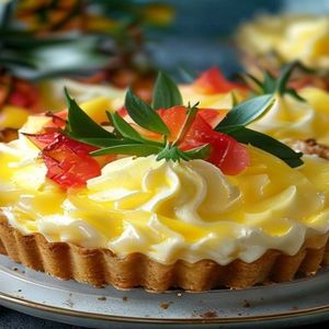 Tropical Pineapple Cream Pie