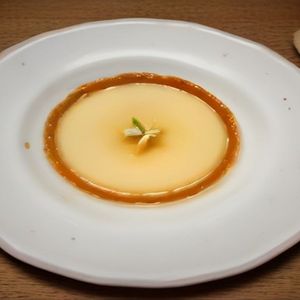 Rosewater Crème Brûlée with Cardamom Tuile