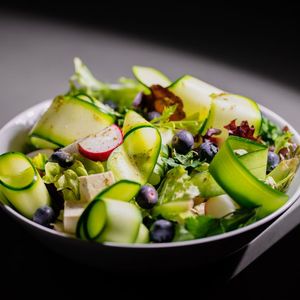 Persian Cucumber and Feta Salad with Sumac Croutons