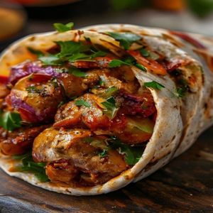 Burmese Chicken Shawarma Wrap