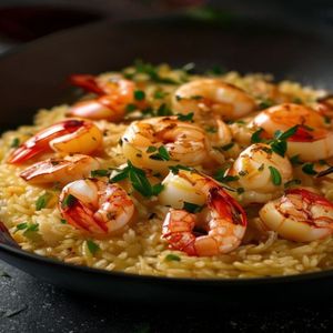 Saffron Risotto with Shrimp