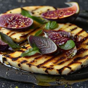 Grilled Halloumi with Fig Jam