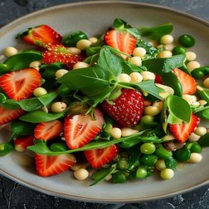 Edamame and Strawberry Spinach Salad