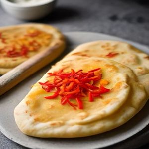 Saffron and Rosewater Naan Bread