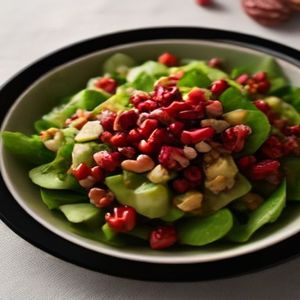 Winter Greens Salad with Spiced Pecans and Pomegranate