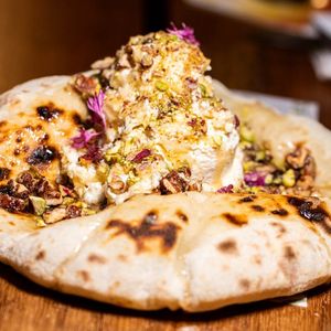 Persian Pistachio Kulfi with Honey Tuile