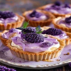 Honey Lavender Cream Tarts