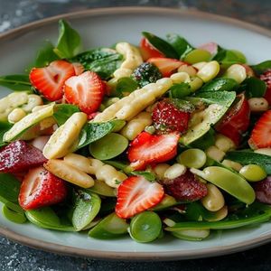 Edamame and Strawberry Spinach Salad