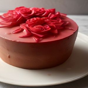 Mahalabia Cake with Rosewater Syrup