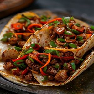 Kung Pao Chicken Tacos