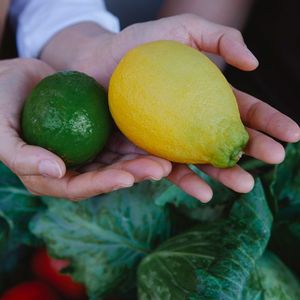 Summer Harvest Greens with Lemon Vinaigrette and Pistachio Crust